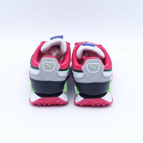 Worn twice PUMA Future Rider Double BG Sneakers 381684-01 Black/White/Pink - Picture 4 of 9